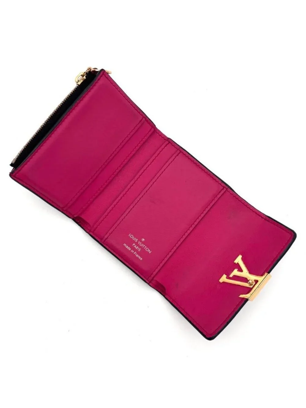 Louis Vuitton Taurillon Portefeuille Capucines XS Trifold Black Wallet